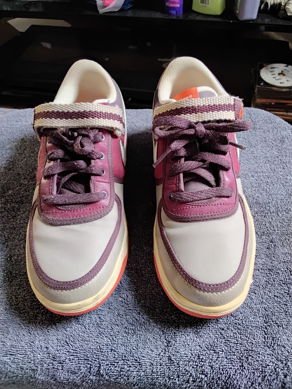Vintage 2007 Nike Vandal Low Plum Purple Grey Sneakers Sz US 6.5Y / EU 39